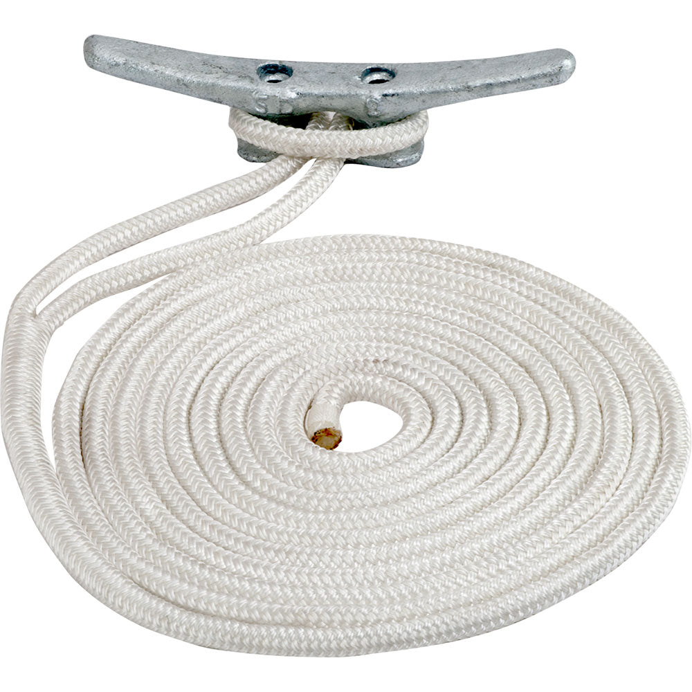 SeaDog Double Braided Nylon Dock Line 58 x 35 White 302116035WH1